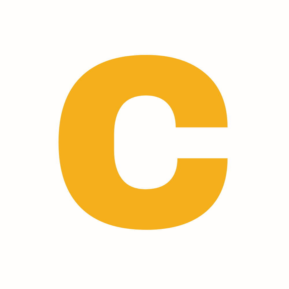 Come Notarize Logo Letter C in Mustard Gold